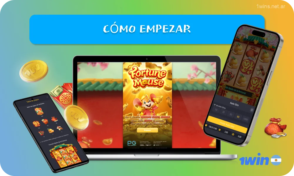 Para comenzar a jugar 1win Fortune Mouse con dinero real, los jugadores argentinos deben seguir unos sencillos pasos